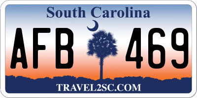 SC license plate AFB469