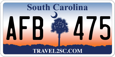 SC license plate AFB475