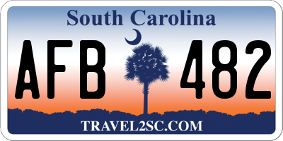 SC license plate AFB482