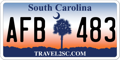 SC license plate AFB483