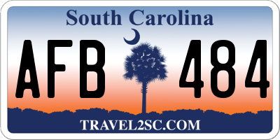 SC license plate AFB484
