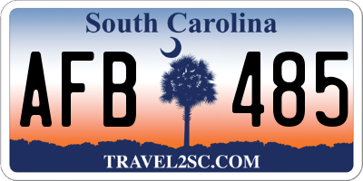 SC license plate AFB485