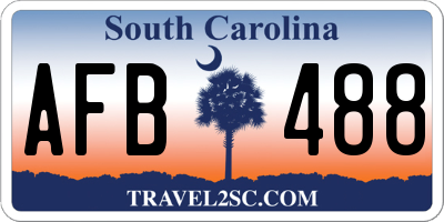 SC license plate AFB488