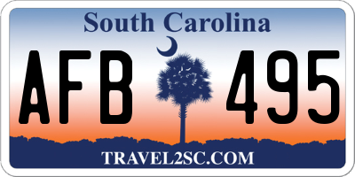 SC license plate AFB495