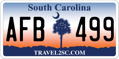 SC license plate AFB499