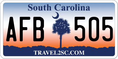 SC license plate AFB505