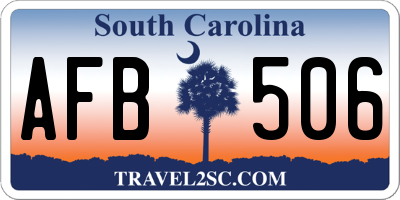 SC license plate AFB506