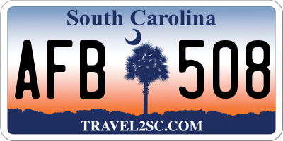 SC license plate AFB508