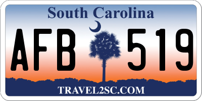 SC license plate AFB519