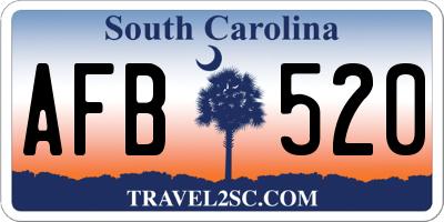 SC license plate AFB520