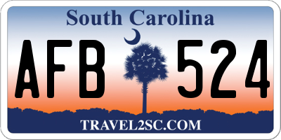 SC license plate AFB524
