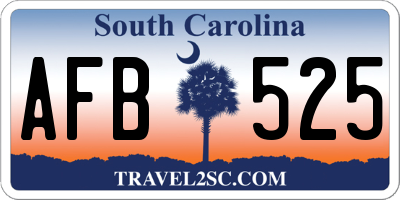 SC license plate AFB525