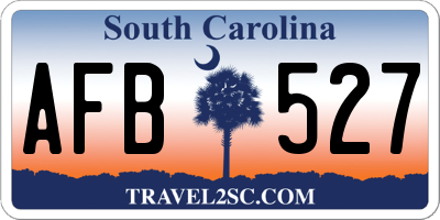 SC license plate AFB527