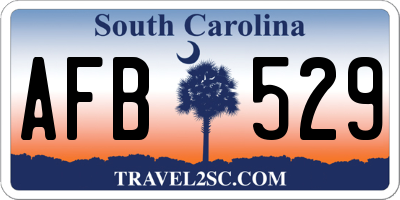 SC license plate AFB529