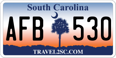 SC license plate AFB530