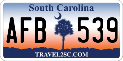 SC license plate AFB539