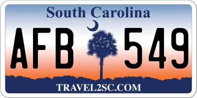 SC license plate AFB549