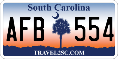 SC license plate AFB554