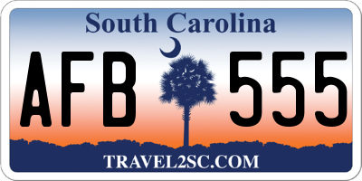 SC license plate AFB555