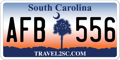 SC license plate AFB556