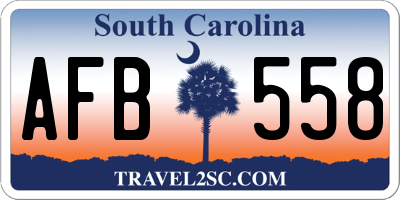 SC license plate AFB558
