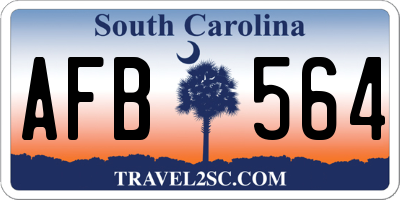 SC license plate AFB564