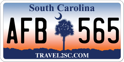 SC license plate AFB565