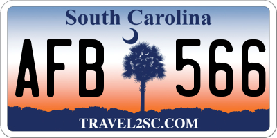 SC license plate AFB566
