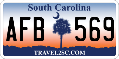 SC license plate AFB569