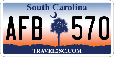 SC license plate AFB570