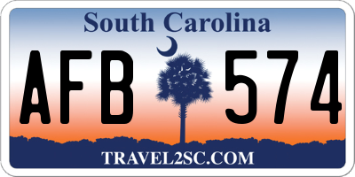 SC license plate AFB574