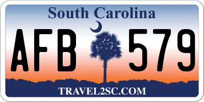 SC license plate AFB579