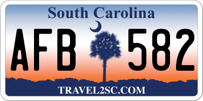 SC license plate AFB582