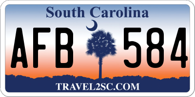 SC license plate AFB584