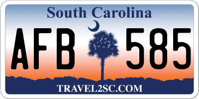 SC license plate AFB585