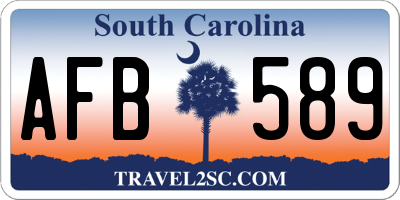 SC license plate AFB589
