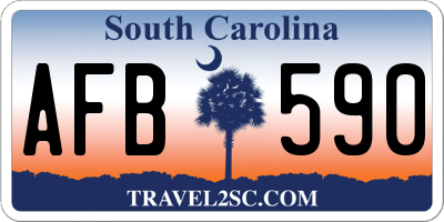 SC license plate AFB590