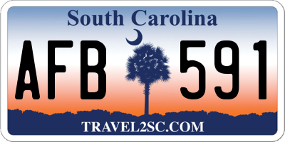 SC license plate AFB591