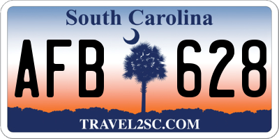 SC license plate AFB628