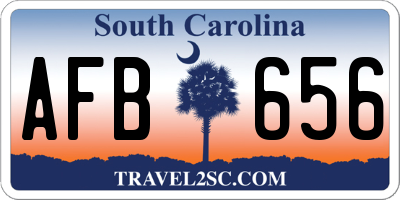 SC license plate AFB656