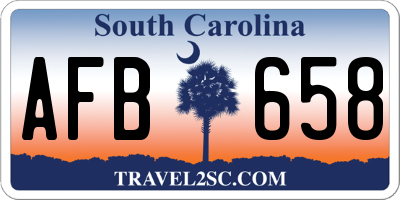 SC license plate AFB658