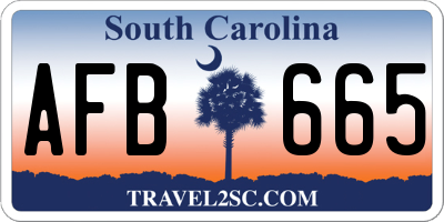 SC license plate AFB665