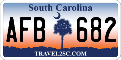 SC license plate AFB682