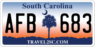 SC license plate AFB683