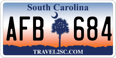 SC license plate AFB684