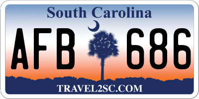 SC license plate AFB686