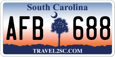 SC license plate AFB688