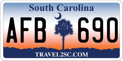 SC license plate AFB690