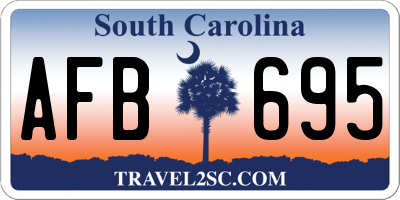 SC license plate AFB695