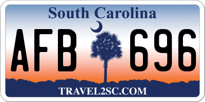 SC license plate AFB696